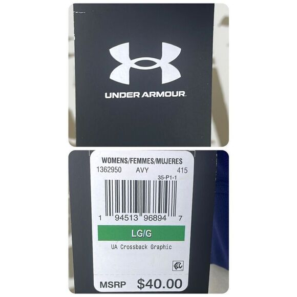 Under Armour Crossback Graphic Compression Sports Bra NEW L - Picture 5 of 8